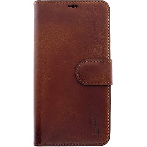 Burkley Mobile Phone Case with Stand and Card Slot for iPhone 12 Pro Max Leather Mobile Phone Case with Magnetic Closure, 360° Protection, RFID Blocker Cover