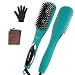 Hair Straightener Brush Heat Straightening Brush - Fast Heating Ceramic Iron Negative Ions Electric Auto Shut Off & Temperature Control Anti-Scald Dual Voltage