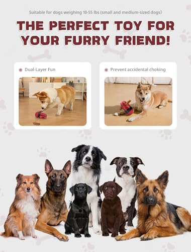 Remedare Bully Stick Halter für Hunde Leckerlihalter Futterspender Spielzeug für 4.5-25 kg Hunde Verhindern Ersticken Sicherheitsvorrichtung, Rot