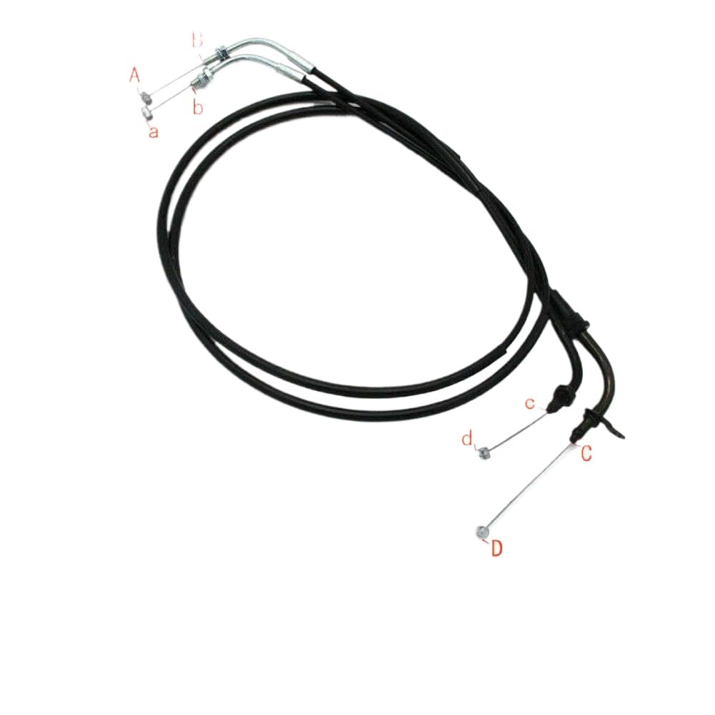 Juego de cables de acero para control del acelerador de motocicleta, compatible con XVS1100 Drag 1999-2003 2005-2008 V Custom 1999-2011