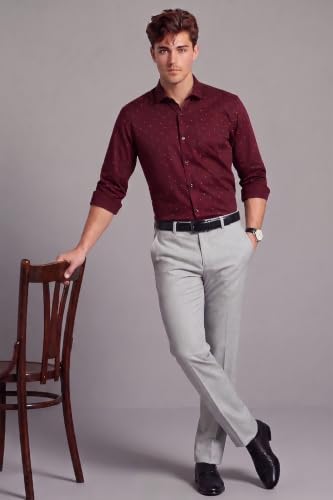 Image of Peter England Men Mid Rise Neo-Slim Formal Trouser