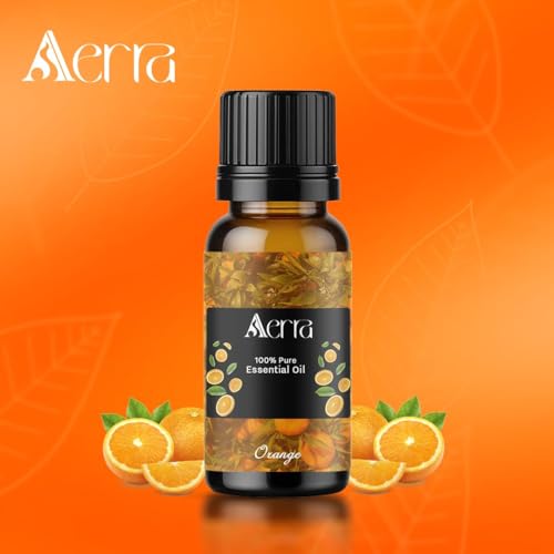 Image of Aerra Orange Essential Oil 15ml | Diffuser 100% pure steam-distilled. Triple-tested purity. Amber glass + dropper. Soft floral aroma. Diffuser, aroma lamp, skin & hair. Potpourri. Vegan. Daily use.