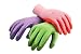 G & F 15226L Women's Garden Gloves, nitrile coated work gloves, assorted colors. Women's Large, 6 Pair Pack