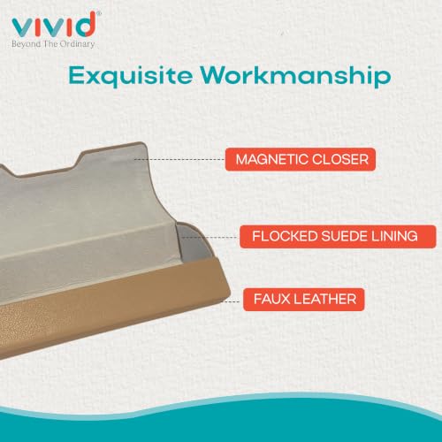 Image of VIVID Unisex Specs Magnetic Eyewear Dabbi Faux Leather Hard Case Cover