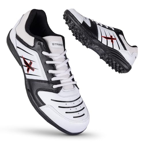 Image of Vector X Striker Cricket Shoes for Men & Boys Synthetic Leather Upper PVC Sole Studs Lace up Closure Lightweight & Durable Sports Shoe Ideal for Turf, Ground & Hard Surfaces