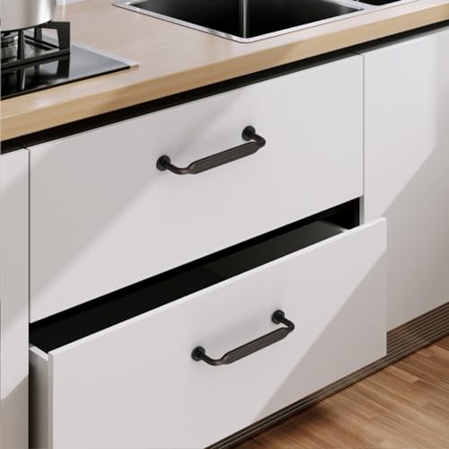 9BUILD 10 Pack Oil Rubbed Bronze Cabinet Pulls 3.75 Inch Kitchen Handles Hardware for Cabinets Cupboards Drawers by 9BUILD - Image 2