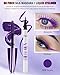 Purple Mascara & Liquid Eyeliner Set,5D Waterproof Silk Fiber Colored Mascara Volume and Length,Longlasting Smudgeproof Color Eye Liner Pen,Christmas Colorful Eye Makeup Gift Kit for Women Girl-05