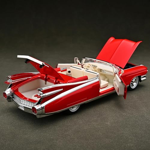 Image of FEXXA 1:24 Scale Die Cast Eldorado Cadillac Exclusive Alloy Metal Pull Back Die-cast Car Model with Sound Light Mini Auto Toy for Kids Metal Model Toy Car with Sound and Light? (RED)
