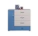 Produktbild Kinderzimmer - Kommode "Felipe" 08, Blau / Weiß - Abmessungen: 90 x 85,50 x 40 cm (B x H x T)