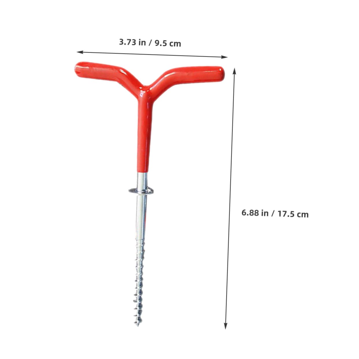 Happyyami 3Pcs Heavy Duty Tent Pegs Spiral Drill Anchors for Outdoor Camping Hiking Fishing Durable Ice Anchor Tool for Secure Shelter Support