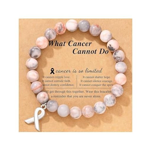 tkerinse Pulseras de concienciación sobre el cáncer de mama, pulsera de cristal con tarjeta de mensaje, pulseras y brazaletes con dije de cinta rosa para el cáncer de mama, regalos de joyería de apoyo | Ya disponible en tu tienda friki favorita! En mundofriki.es!
