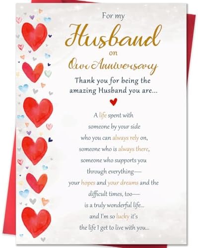 Beixian Romantic Anniversary Card for Husband, Funny Anniversary ...