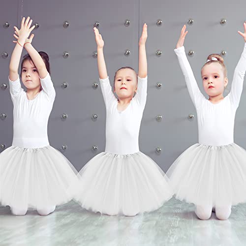 Wllhyf Tutu Skirt 3 Layered Tulle Star Ballet Dance Skirts Toddler Baby Dress Christmas Festive Dress Up Costume Birthday Princess Party Fancy Dress For Girls 2-7 Years White #TOP3