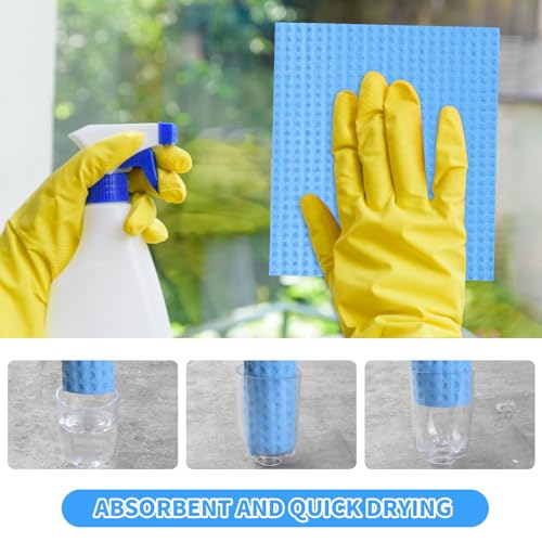 Anseom 10 Stück Wiederverwendbare Geschirrtücher, Saugfähige Schwammtuch für Küche, Waschbar Reinigungstuch, Schnell Schwammtuch für Küche und Haushalt