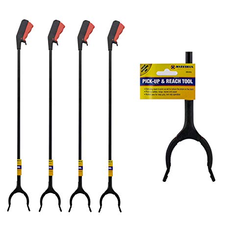 4 Litter Picker Tool Pick Up & Reach Hand Tool Grabber Mobility Stick Long 76cm