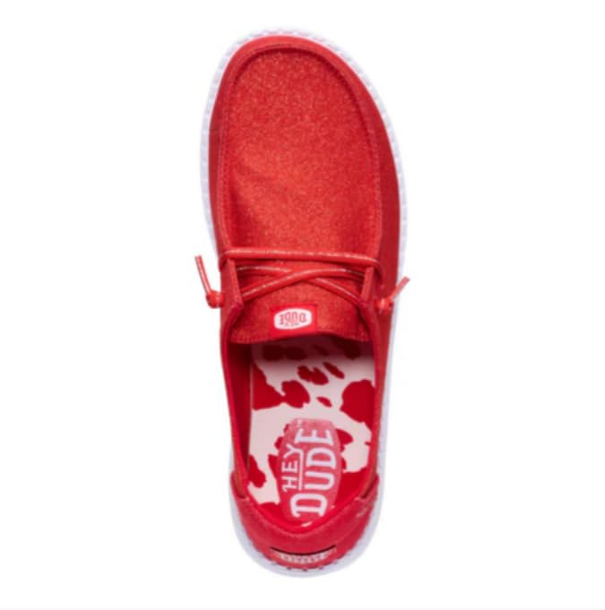 Image of HEYDUDE Women's Wendy Stardust Slip On Loafers | Lightweight Casual Shoes for Travel, Walking & Everyday Style
