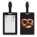 Pretzel Funny Luggage Tag with ID Name Card Fashion Suitcase Labels Baggage Bag Tags