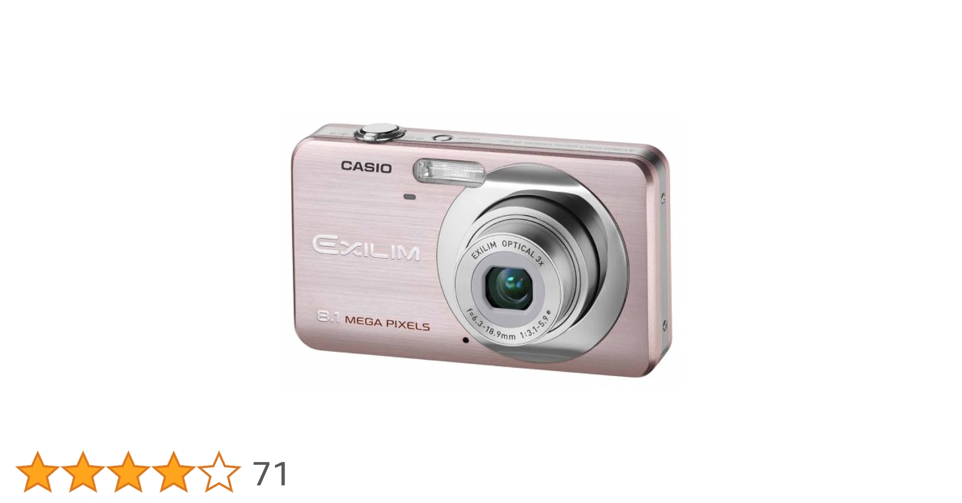 Casio EXILIM EX-Z80 PK Digital Camera 8MP 3x Optical Zoom