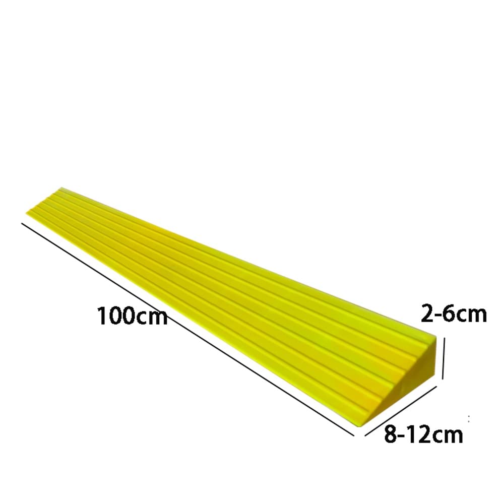 TOCTUS Rampa do progów drzwi, przenośna rampa dla wózków inwalidzkich, rampa progowa, antypoślizgowa rampa progowa o wysokości 2-6 cm, tworzywo sztuczne (kolor: D, rozmiar: 100 x 12 x 6 cm)