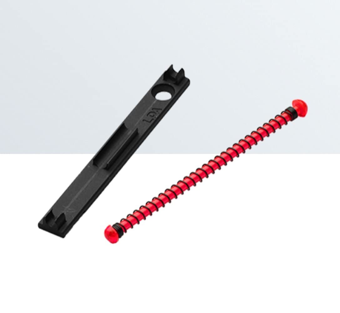 Mirino universale LPA SIGHTS in alluminio SUPER BIG DOT con fibra ottica rossa MF40-Rosso