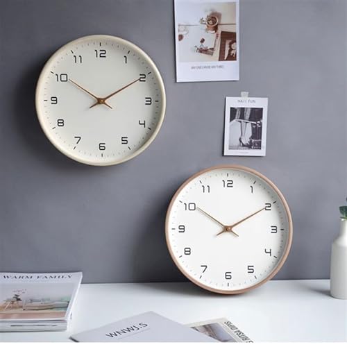Reloj de pared cuadrado moderno de madera sólida miniatura 5