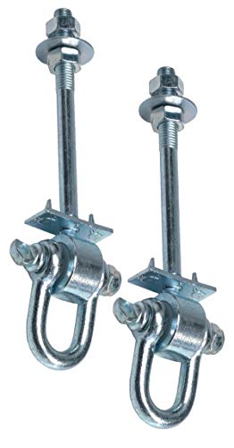 Lot de 2 Crochet de balançoire Safety, avec d de fermeture, M12 x 140 mm, épaisseur pour bois bis. env. 120 mm