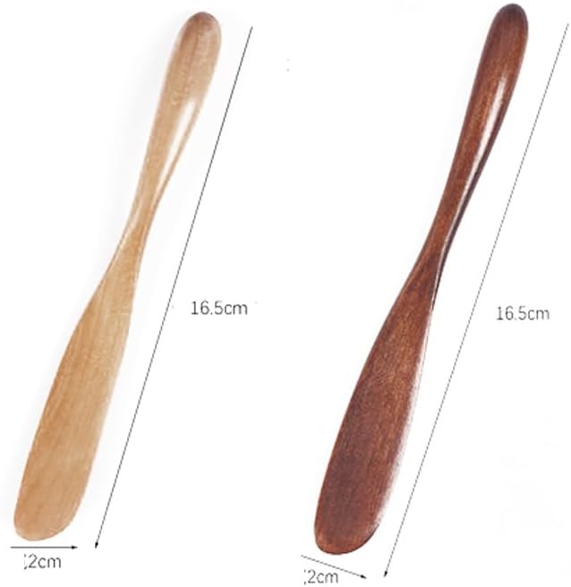 Miniatura 7 de Cuchillo esparcidor de mantequilla, cuchillos de postre de queso de madera, cuchillo de mantequilla de desayuno, rebanador de sándwiches, paquete de