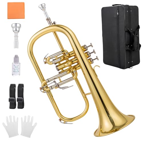 AISIWEIER Bb Flugelhorn Gold Lacquer