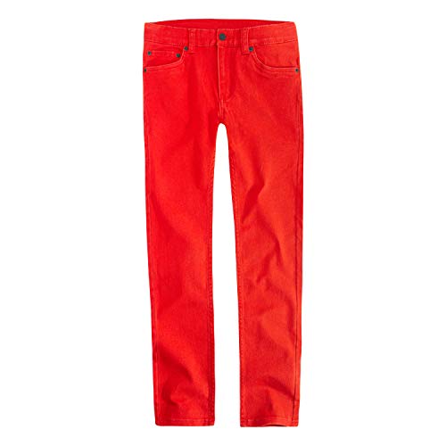 Levi's Boys' Big 510 Super Skinny Fit Jeans, Aura Orange, 16