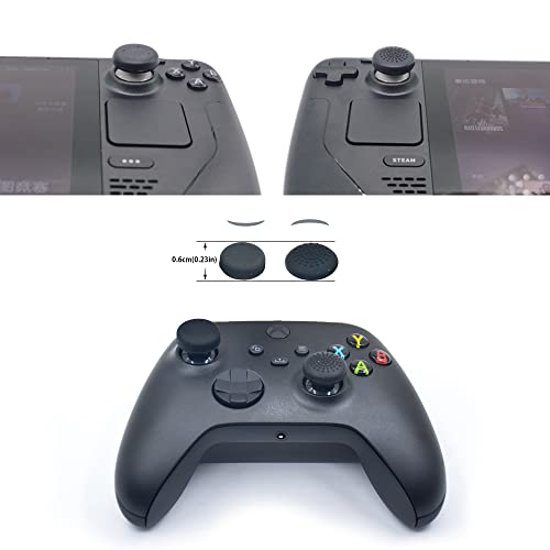 ZHI-NYLLDJS フリーク Steam Deck対応 Xbox対応 コントローラー フリーク コントローラー スティック カバー アシストリング 収納ケース付き（フリーク4個/スティック カバー4個/アシストリング4個）ブラック＆グレー