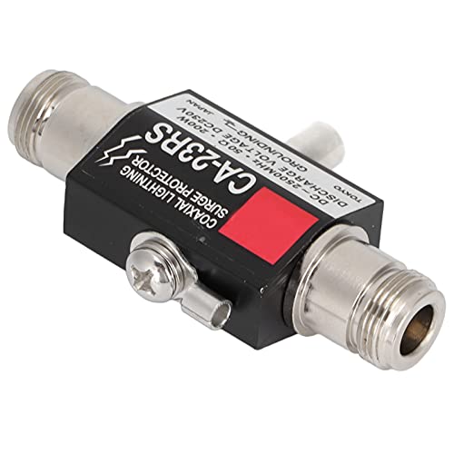PUSOKEI Protetor contra sobretensão de raio, N fêmea para N fêmea antena coaxial Lightning Arrestor,