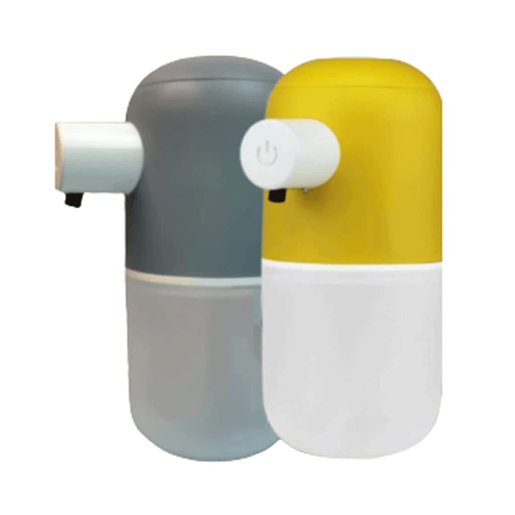 Distributeurs de Lotion sans Contact Distributeur de Savon Rechargeable Distributeur Automatique de Savon moussant pour la Maison et Le Commerce Gris 1 pièces