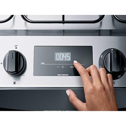 Fogão Brastemp 5 Bocas De Embutir Cor Inox Com Turbo Chama E Touch Timer - BYS5PCR BIVOLT