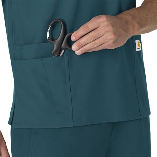 Carhartt Ripstop & Sub-Scrubs Scrubs for Men, Boot Cut 8-Pocket Cargo Scrub Pant - Pewter, XL by Carhartt - Image 3