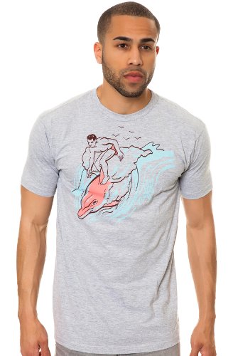 NEFF Mens Sun Fun Premium Short-Sleeve Shirt Small Athletic Heather