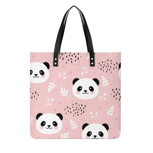 Tote bag pour voyage panda arbre rose résistant aux charges lourdes du quotidien