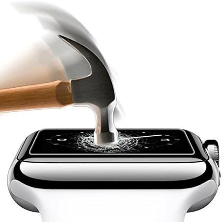 Amazingforless (2 Pack) 38mm Apple Watch Screen Protector For Series 1, 2 and 3, Premium Anti Scratch Tempered Glass Screen Protector (Only Covers the Flat Area)