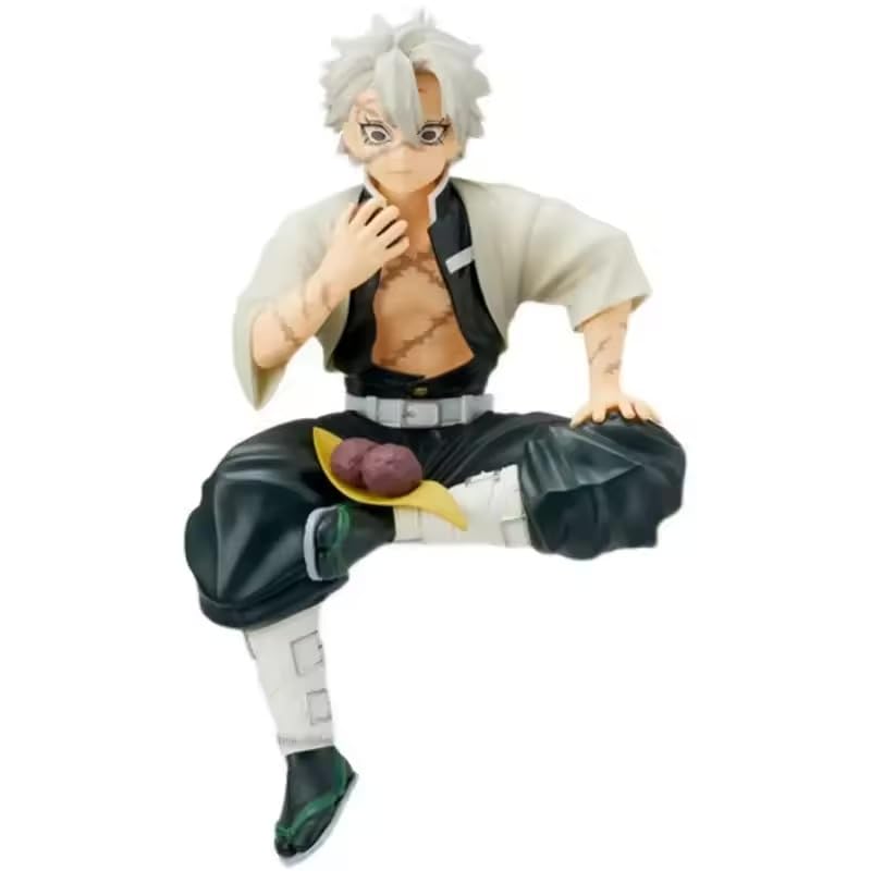 Anime Demon Slayer Sitting - Kamado Tanjirou Nezuko Inosuke Zenitsu Rengoku - Model Collection for Demon Slayer Kimetsu No Yaiba Anime Fans (Sanemi Shinazugawa)