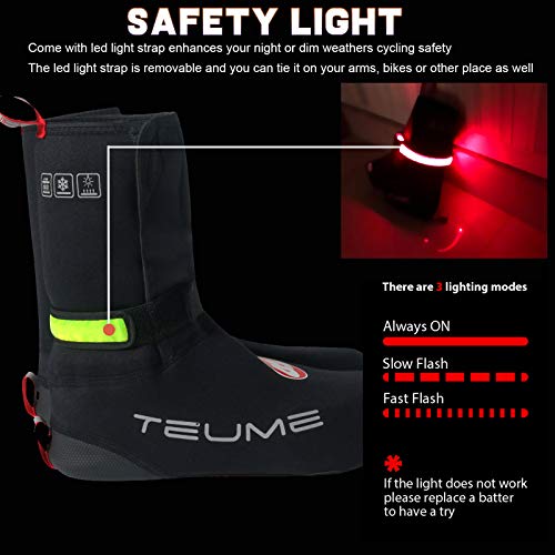 image for TEUME Bike Shoe Covers Over Shoes Cycling Bicycle Overshoes Winter Pro