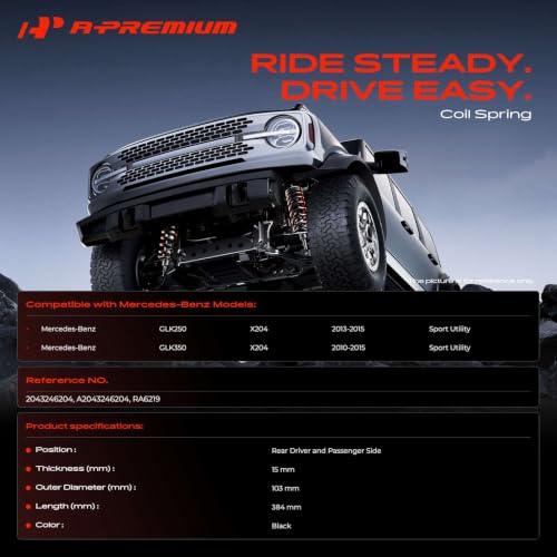 A-Premium Rear Suspension Coil Spring Set Compatible with Mercedes-Benz by A-premium - Used condition - Image 2