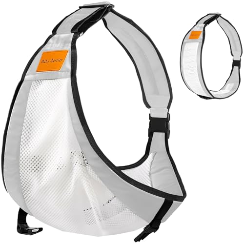 IBOPUXIU Correa para la cadera, correa de hombro ajustable, mochila ergonómica para la cadera, portabebés para recién nacidos de hasta 3 a 36 meses (tipo de malla gris)