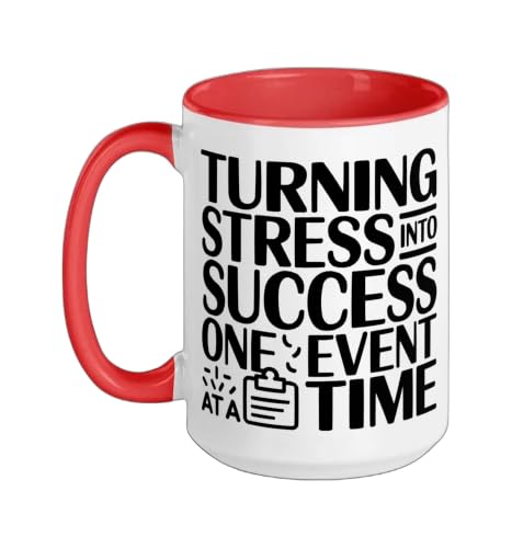 Event Coordinator Job Profession Event Planner Ceramic Mug, Red/White, 15oz