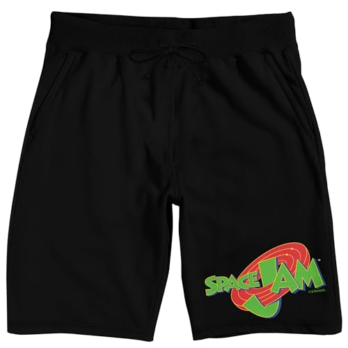 Space Jam Logo Title Men’s Black Sleep Pajama Shorts