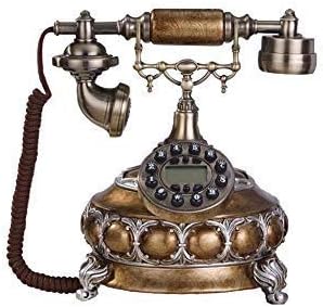Retro Phone Vintage Phone Telephone- Home Phone, Office Fixed Landline Metal Bracket Button Dial Vintage Decorative Wired Call Telephone