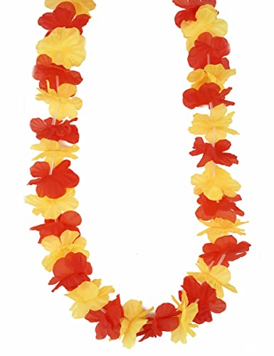 DEGUISE TOI - Collier supporter Espagne adulte - Collier - Taille Unique - Rouge - Accessoires pour déguisement - - - Carnaval