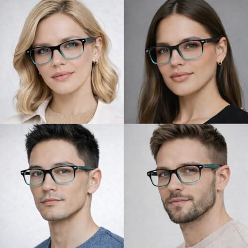 Image of Dervin Blue Light Blocking Glasses Gaming Filter Transparent Square Eyeglasses for Eye Protection Men Women, Computer /Tablet /Laptop /Mobile /TV, Anti-blue & Anti eyestrain