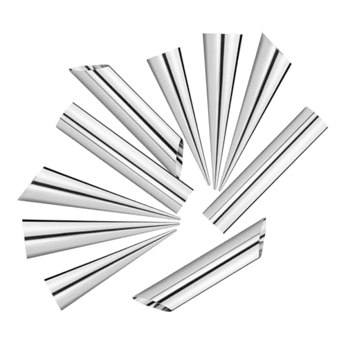 Cabilock Metal Horns Molds for Baking 10pcs Set Conical Tubular Molds Hand Wash Only