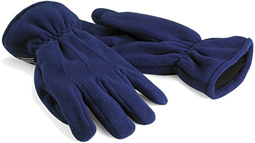 Beechfield Suprafleece Thinsulate Gloves - Warm winter Accessory for Men/Women - Black (L-XL)