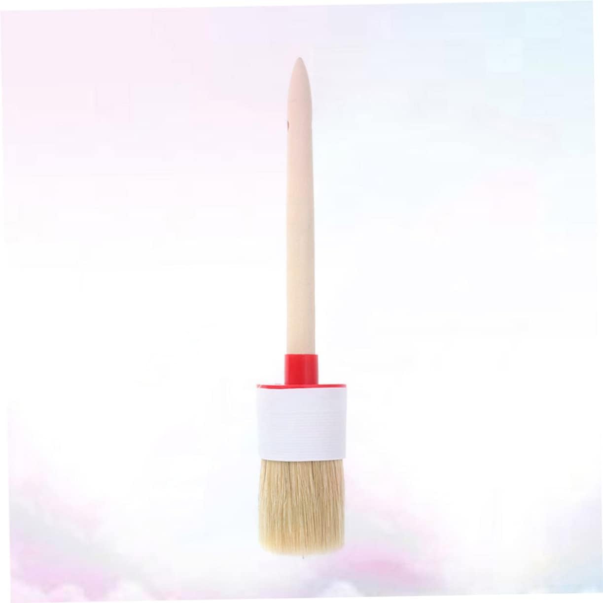 Oil Brush Barbecue Brush 1pc Round Bristle Wooden Handle for Sauce Baking