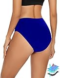 Leovqn Traje de baño Menstrual a Prueba de Fugas, Parte Inferior Impermeable UPF 50+, Traje de baño de Flujo Ligero, para Adolescentes, niñas y Mujeres, Azul, XXS